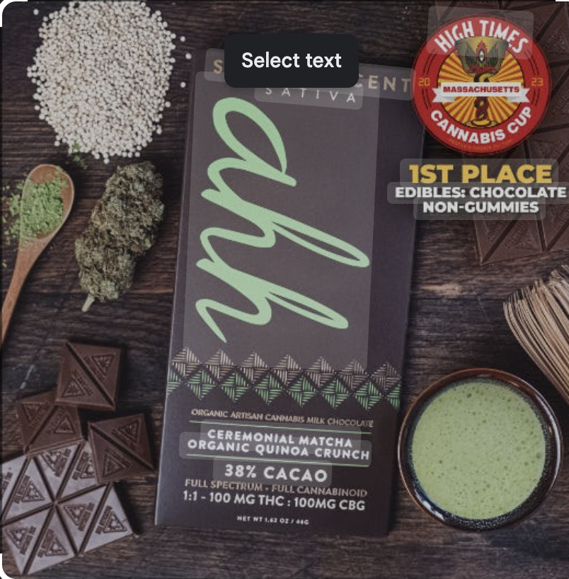 Photograph of product: Milk Chocolate Bar | Oui'd | Matcha Crunch Ascent