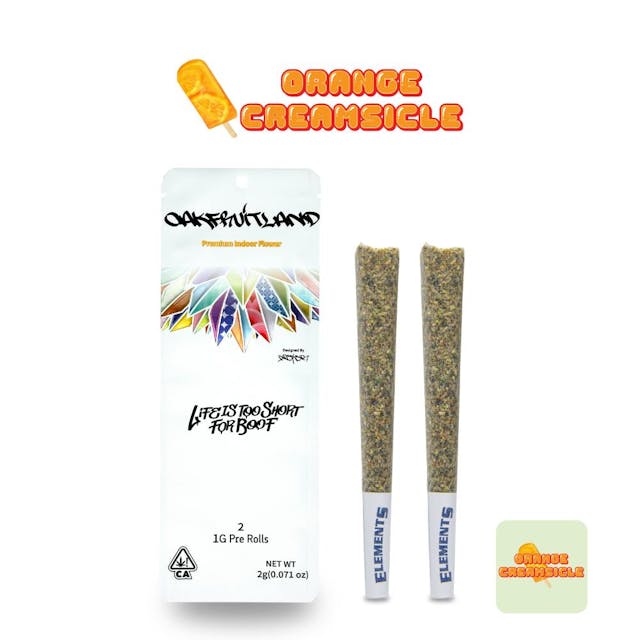 Photograph of product: Orange Creamsicle Pre Roll 2g - Dual Pack Series - 
