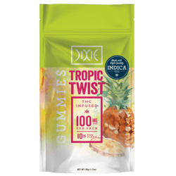 Photograph of product: Dixie  Gummies  Tropic Twist  100mg  $21 *Tax Included