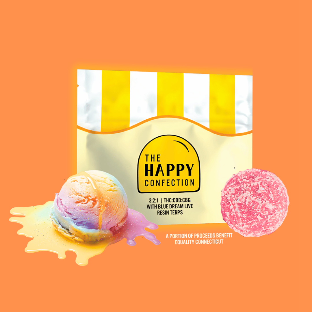 Photograph of product: The Happy Confection Medium Dose Infused Gems Rainbow Parade T90 C58 C40 (S) 20 Pack- 00173