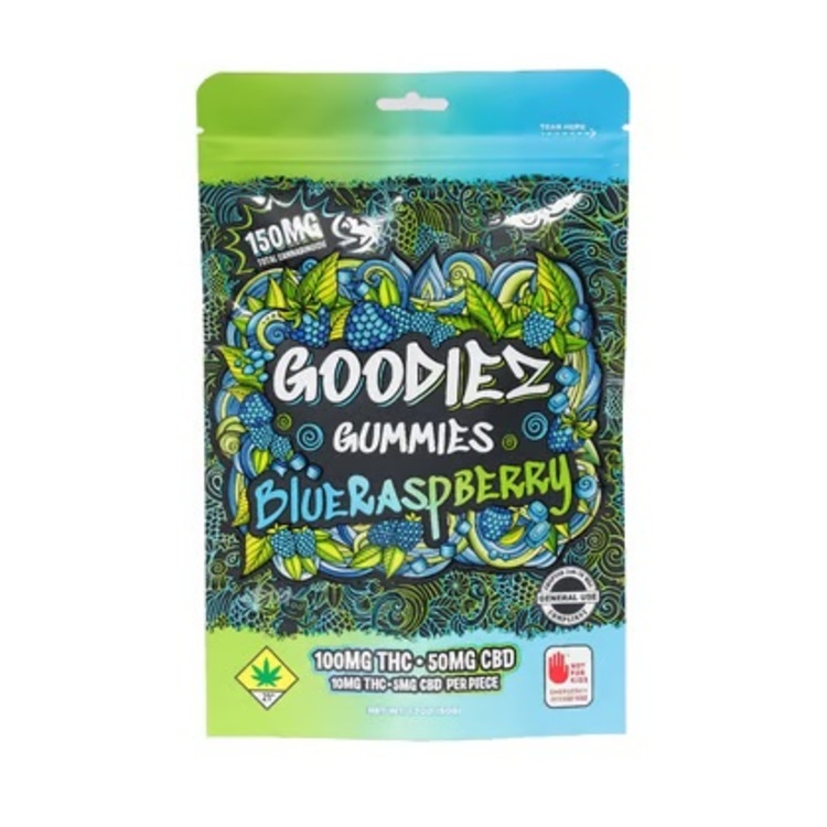 Photograph of product: 10pk Blue Raspberry 2:1 TH-oui:CBD glg