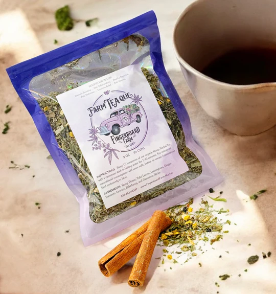 Photograph of product: Fingerboard Farm: Harmonizing Hemp Herbal Tea