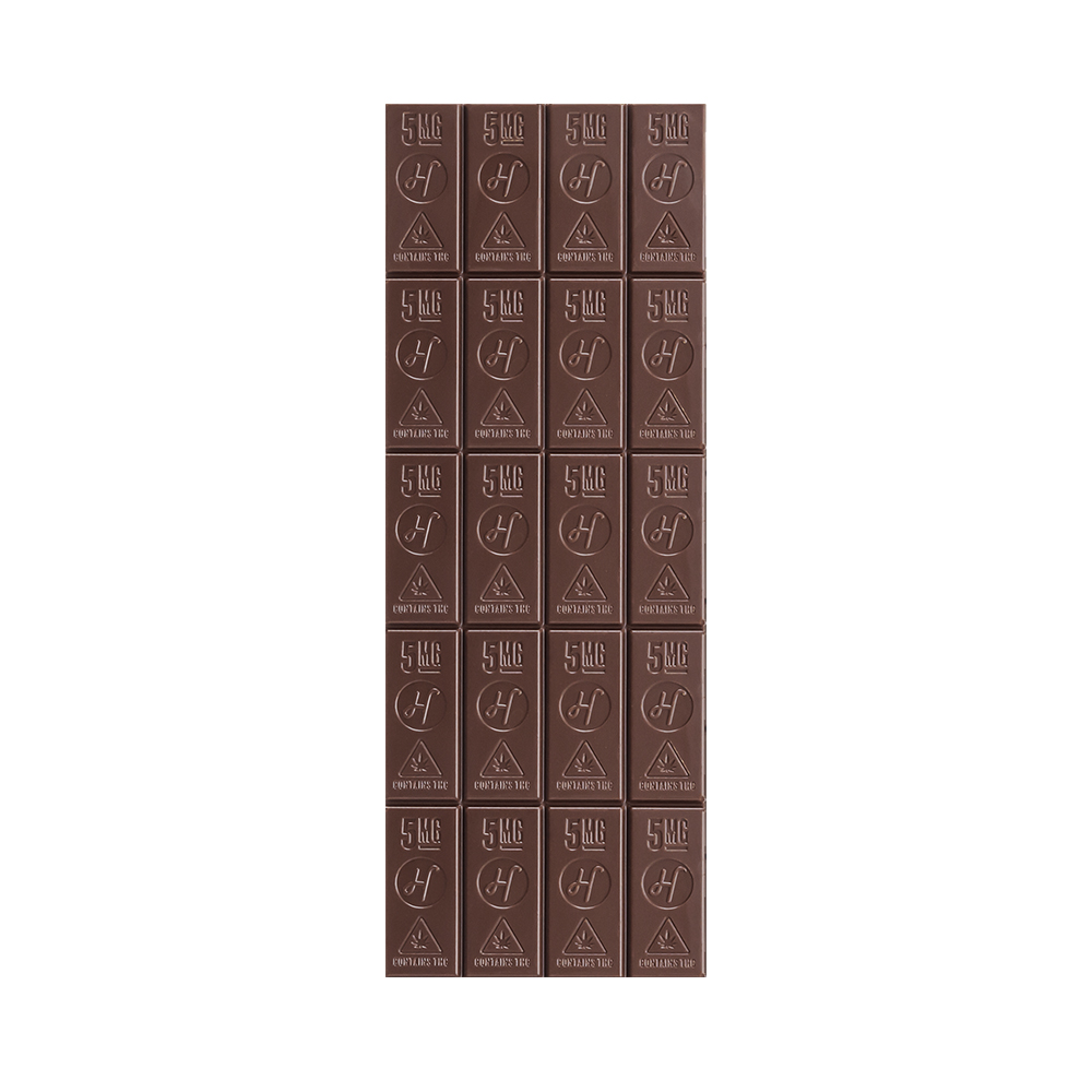Photograph of product: 100mg Oui'd Dark Chocolate Bar