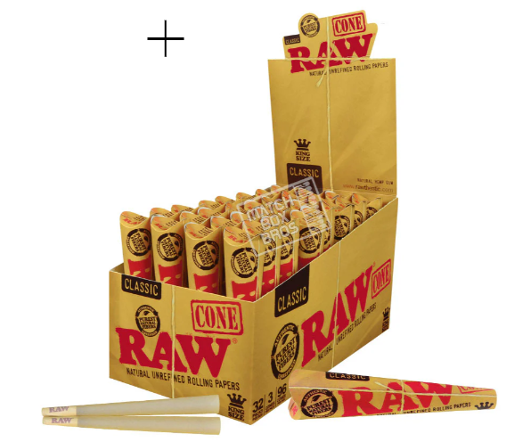 Photograph of product: Raw Cone Classic King Size 3-pack