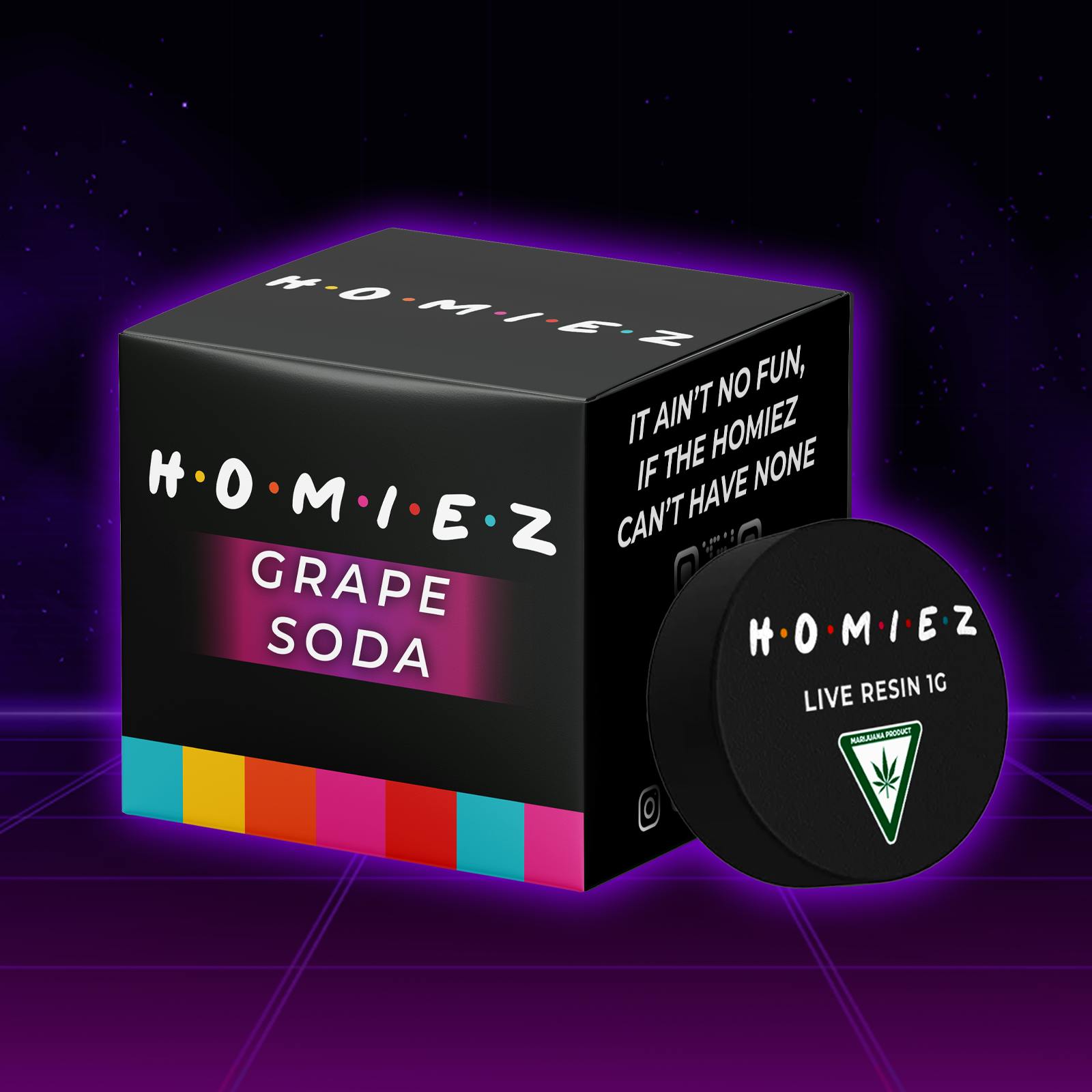 Photograph of product: HOMIEZ | Concentrate | Live Resin | Grape Soda | 1g
