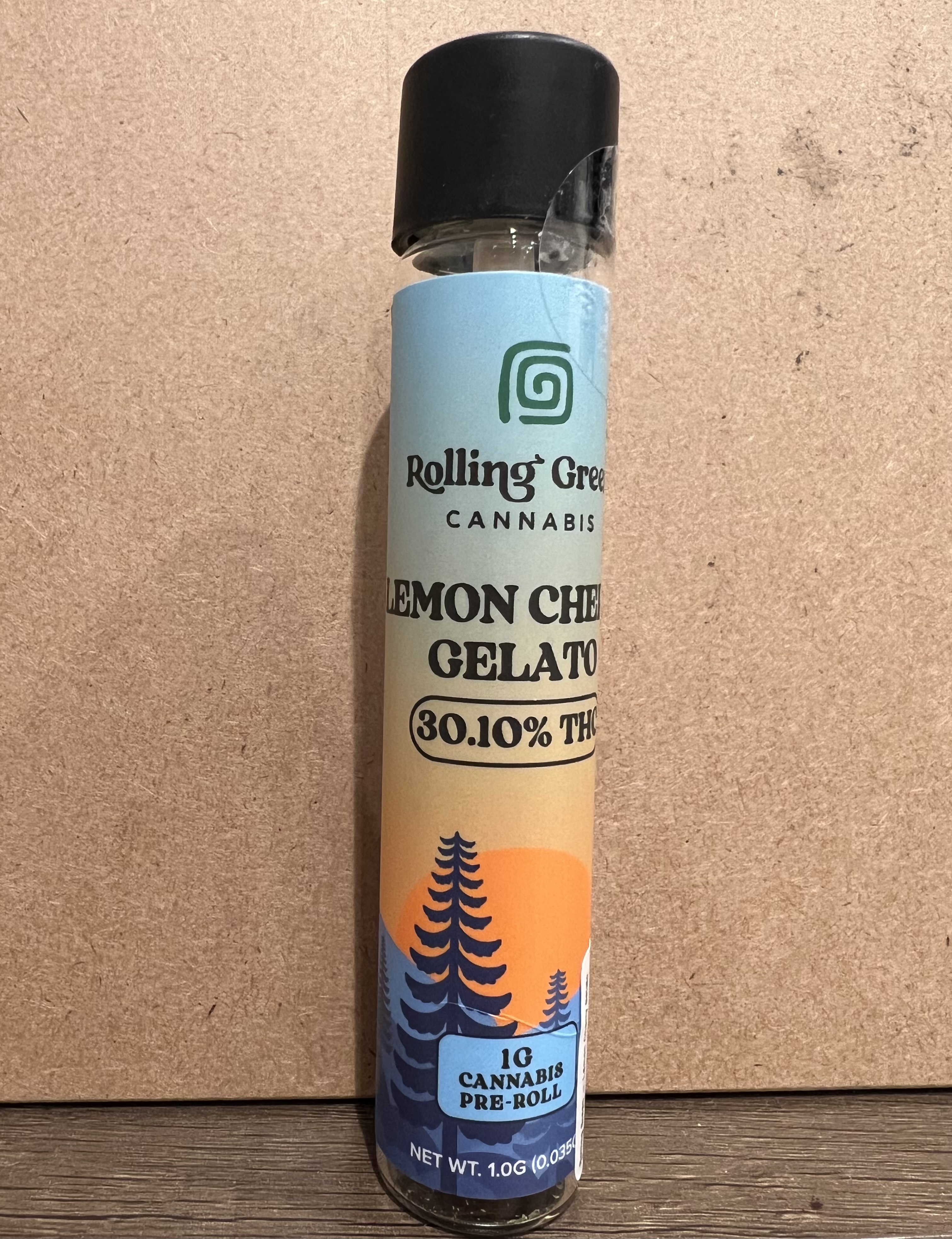 Photograph of Product: Rolling Green - Lemon Cherry Gelato Preroll - 1g