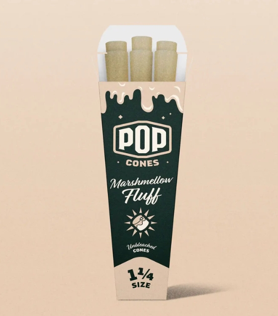 Photograph of product: Pop Cones | Marshmellow Fluff | 1 1/4 | 6pk