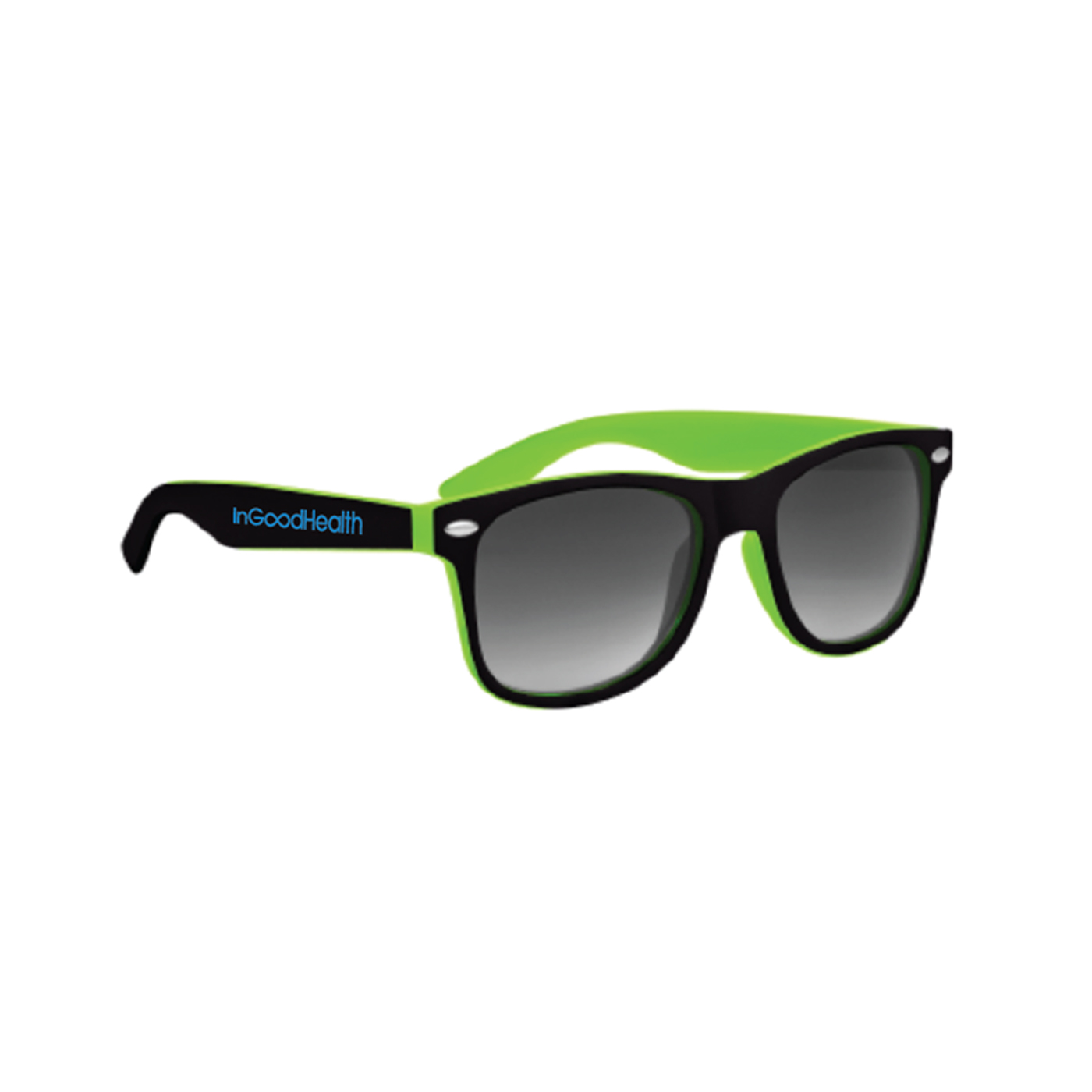 Photograph of product: In Good Health Sunglasses - Lime & Black