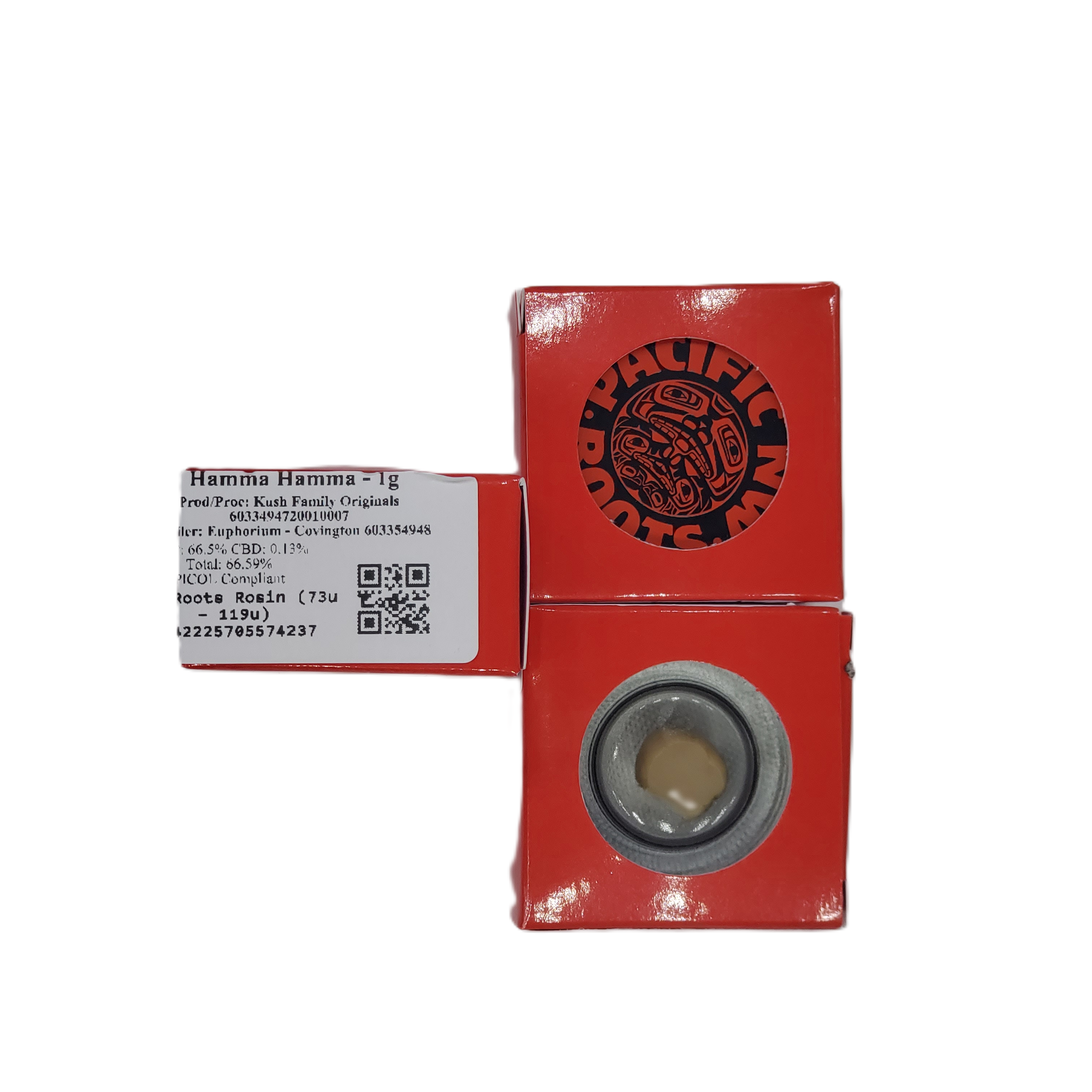 Photograph of product: PNW CON Hamma Hamma au chocolat Rosin 1g
