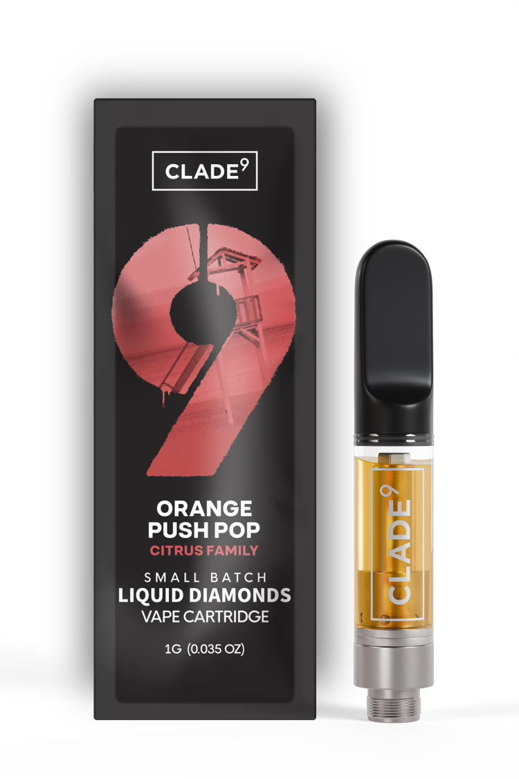 Photograph of product: Orange Push Pop | Cured Resin Cartridge | 1g
