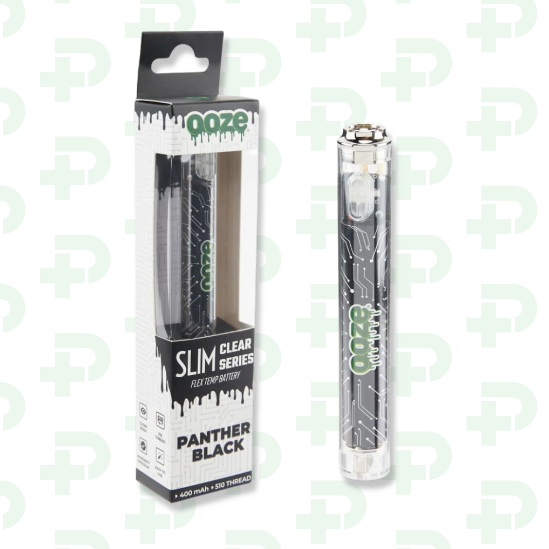 Photograph of product: Ooze Slim Clear Series Vape Battery - Panther Black