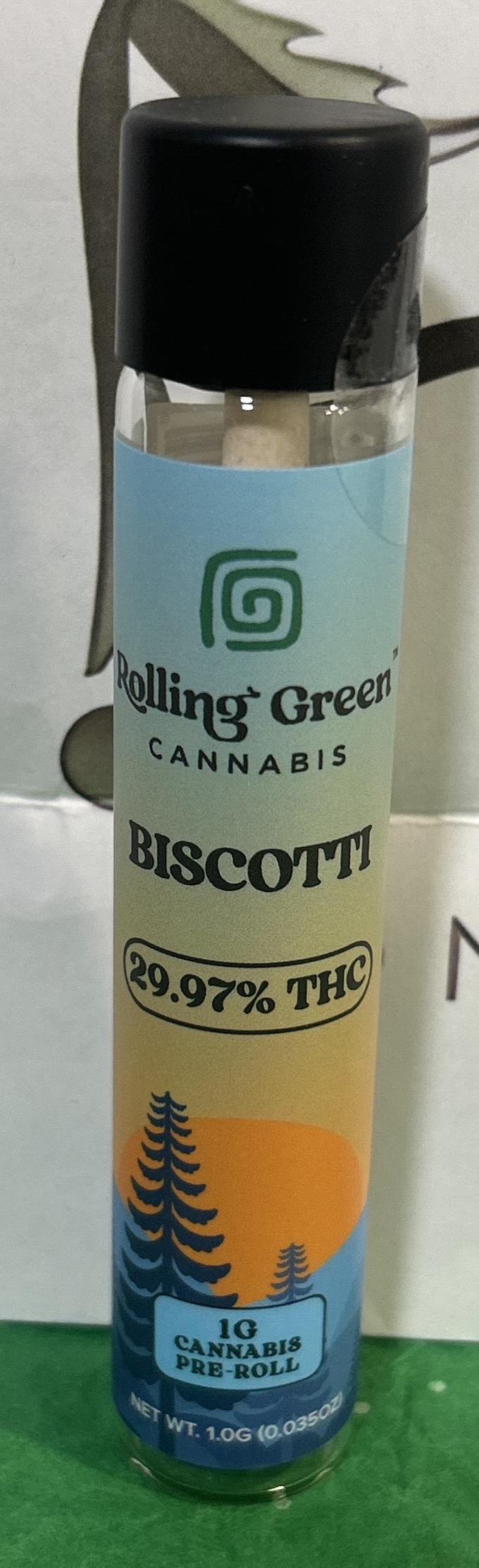 Photograph of Product: Rolling Green - Biscotti Preroll - 1g