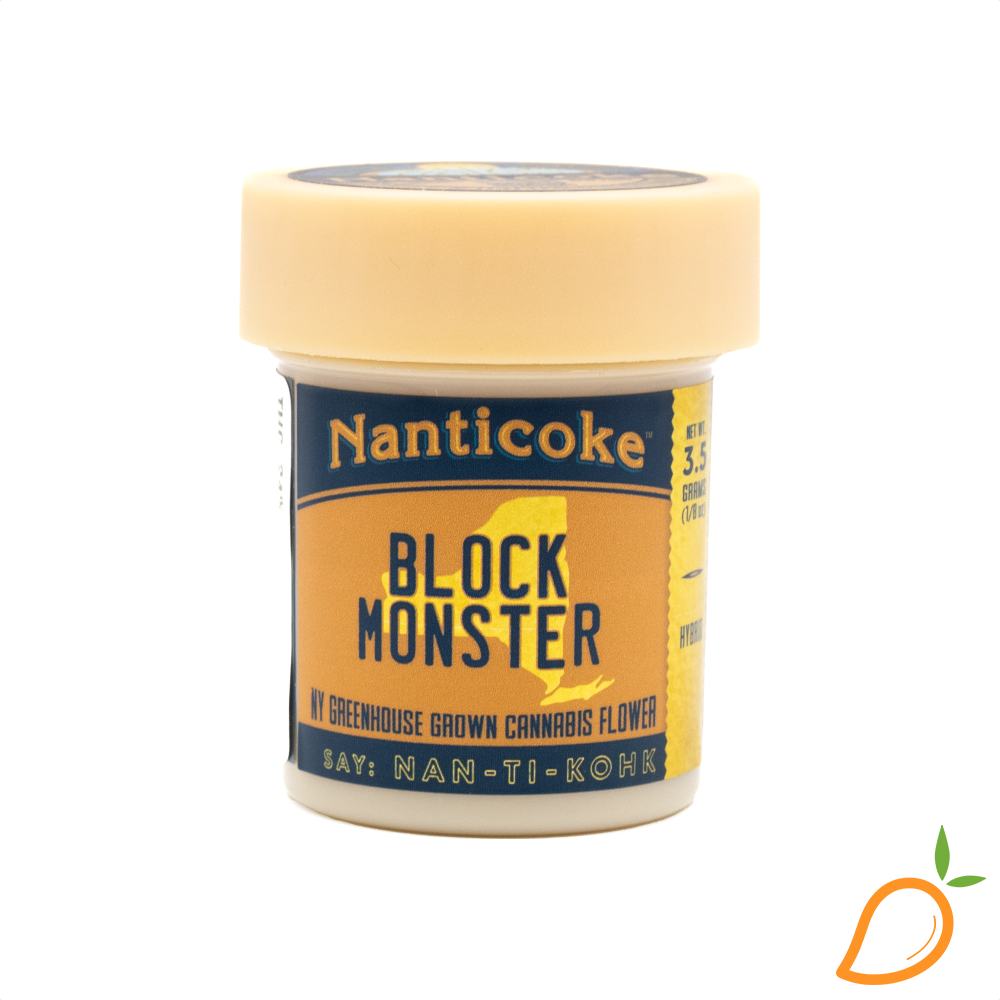 Photograph of product: 3.5g Block Monster Prepackaged Flower Nanticoke