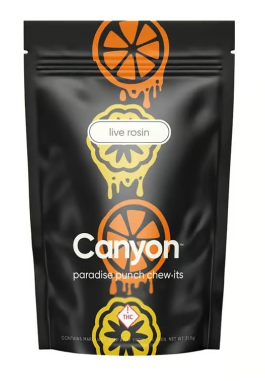 Photograph of product: Canyon Paradise Punch Oui'd Rosin Gummies - 100mg TH-oui