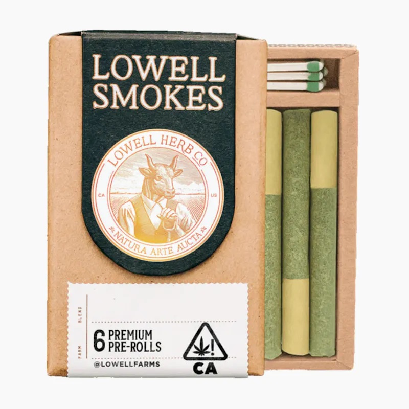 Photograph of product: Lowell - The Happy Hybrid Blend - Pre Rolls 6 Pack - 3.5g