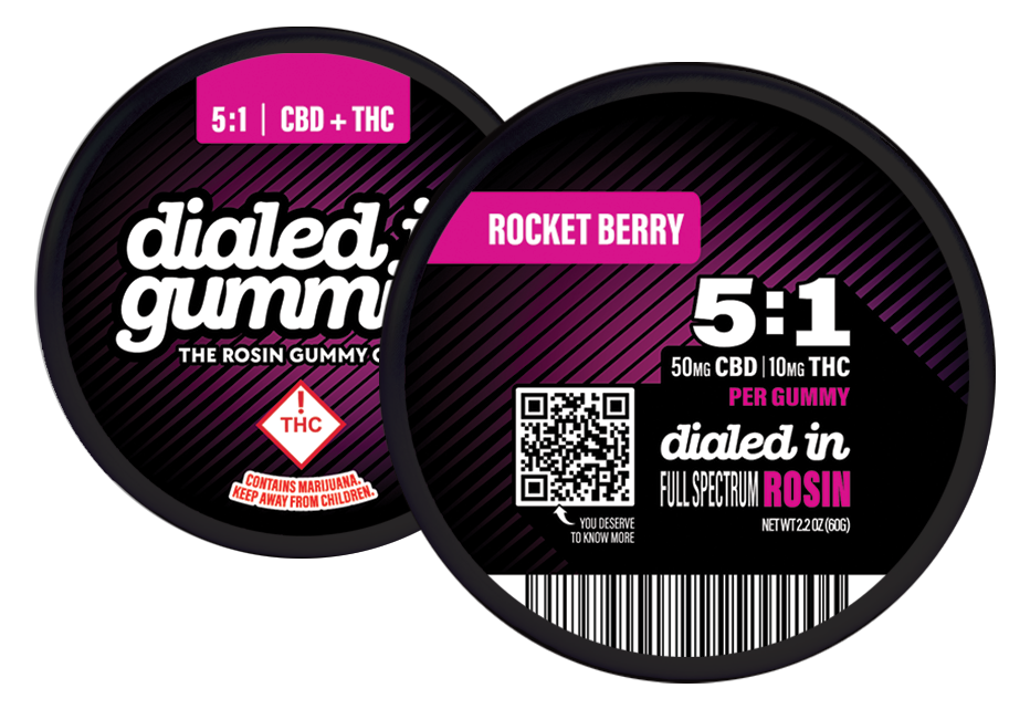 Photograph of product: 5:1 - CBD:TH-oui - ROSIN GUMMIES - 100MG