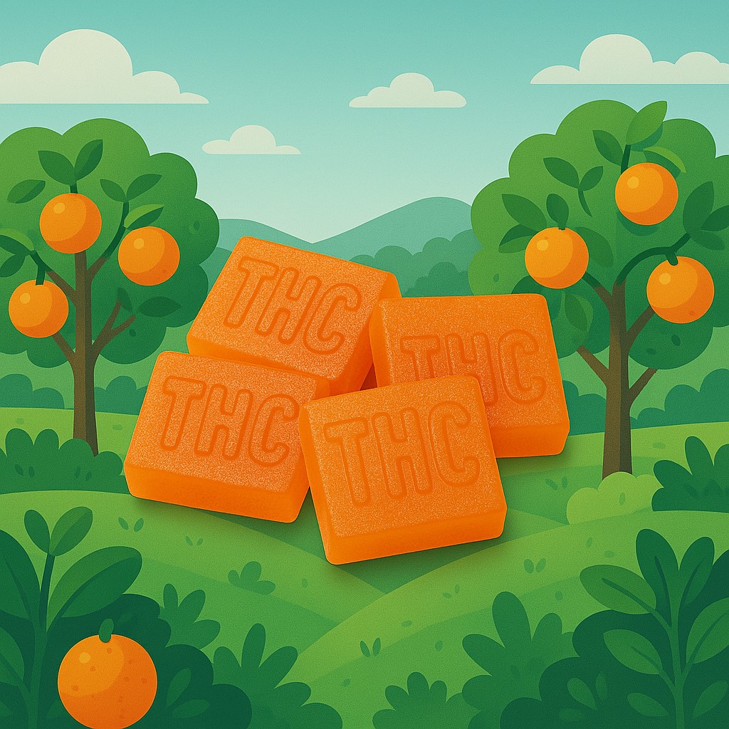 Photograph of product: Tangerine Gummies TH-oui:CBD T4.6C9.8 (00745) 20pk