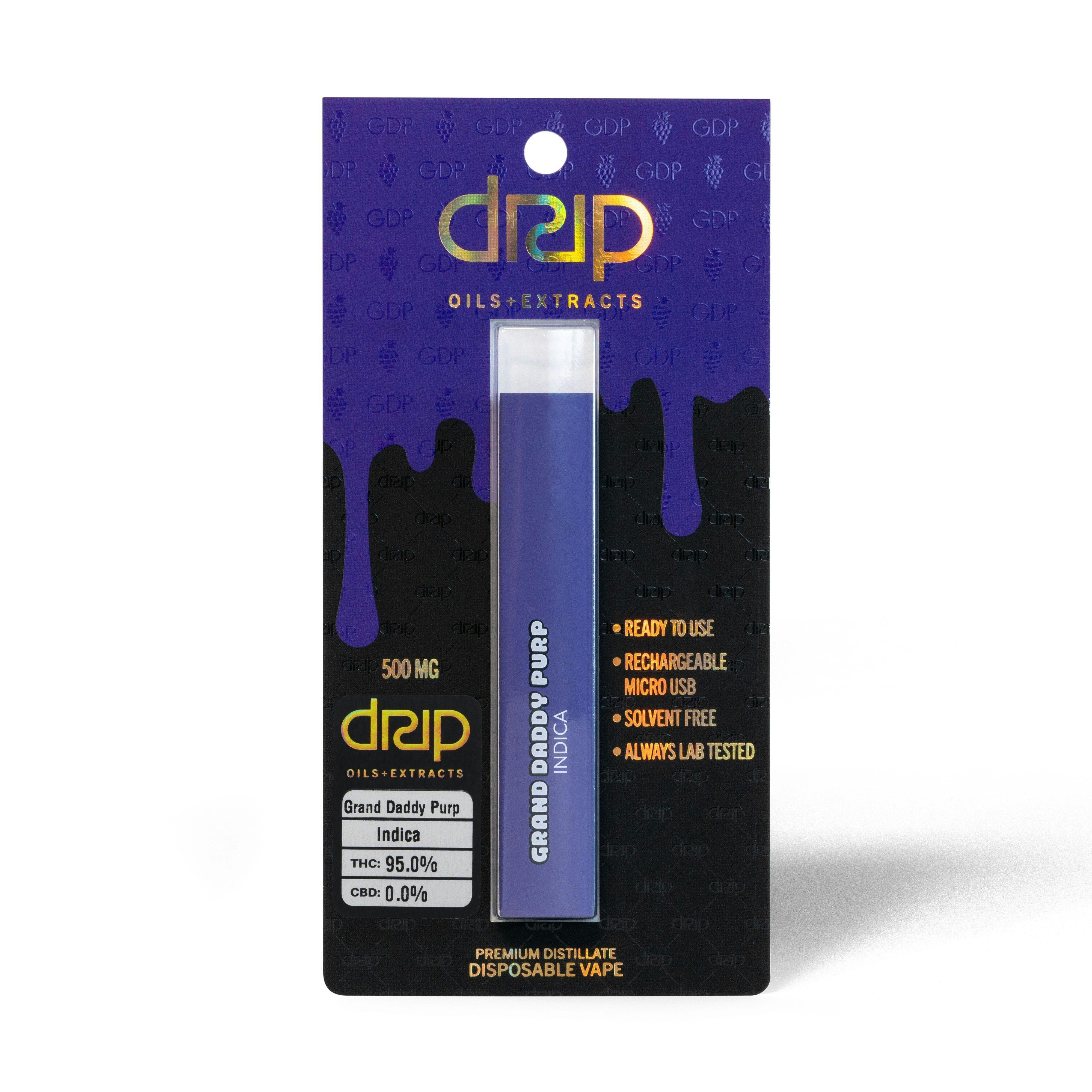 Photograph of product: Disposable Vape 1000mg - Grand Daddy Purp