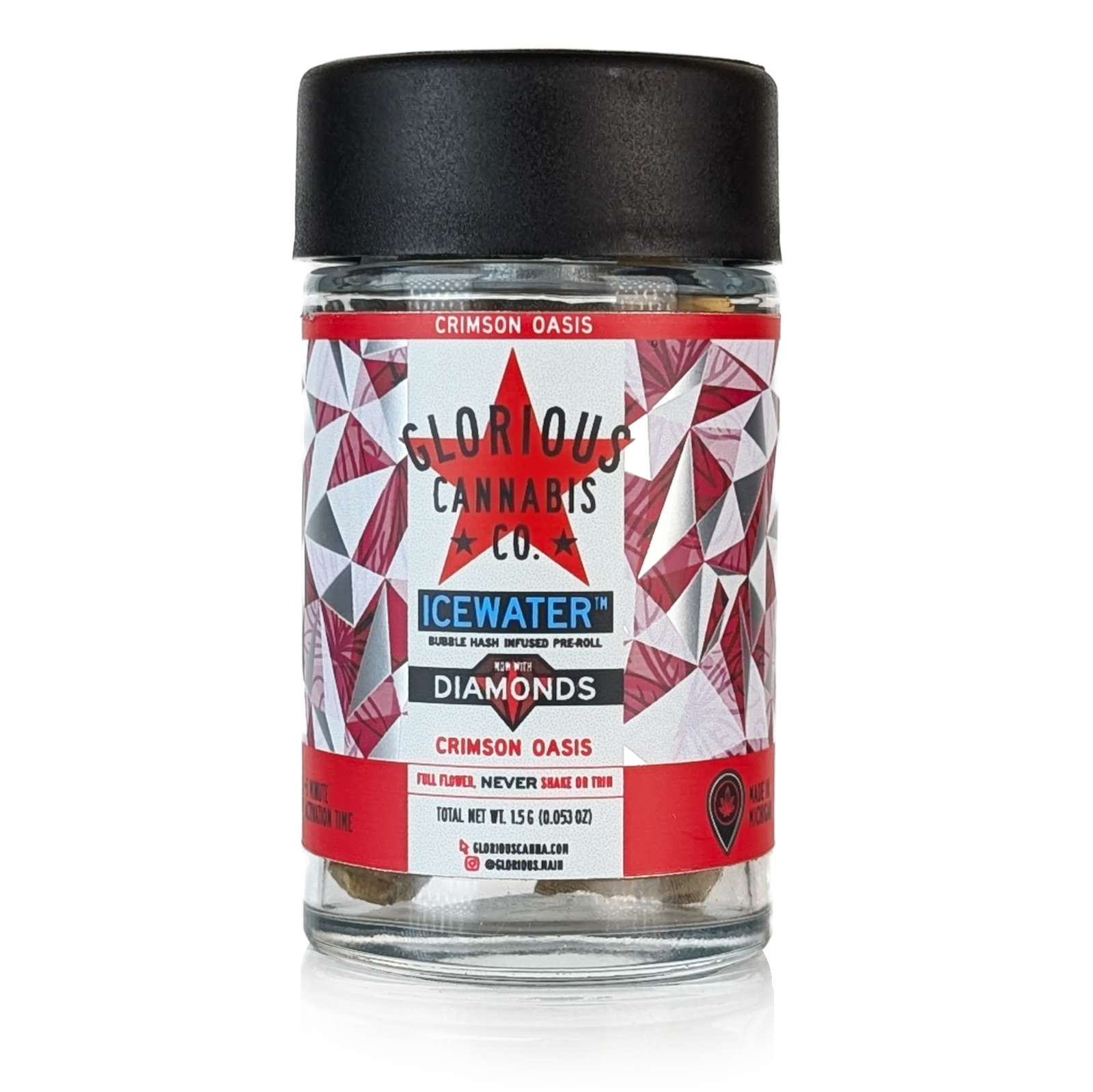 Photograph of product: CRIMSON OASIS - (0.5GX3) ICE WATER au chocolat & DIAMONDS INFUSED 3PK