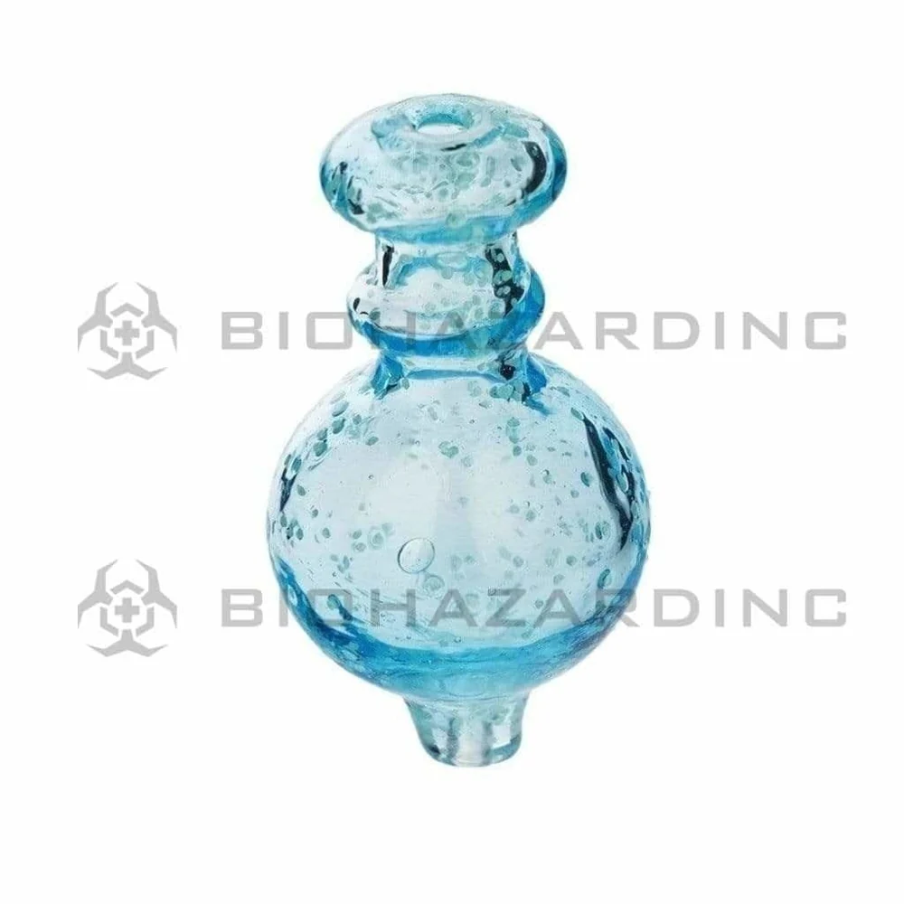 Photograph of product: Carb Cap Glow in the Dark Flecked Glass Bubble Carb Cap - Blue