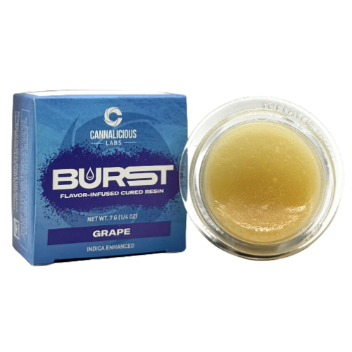 Photograph of product: Cannalicious Grape Oui'd Flavor Infused Cured Resin Baller Jar 7g