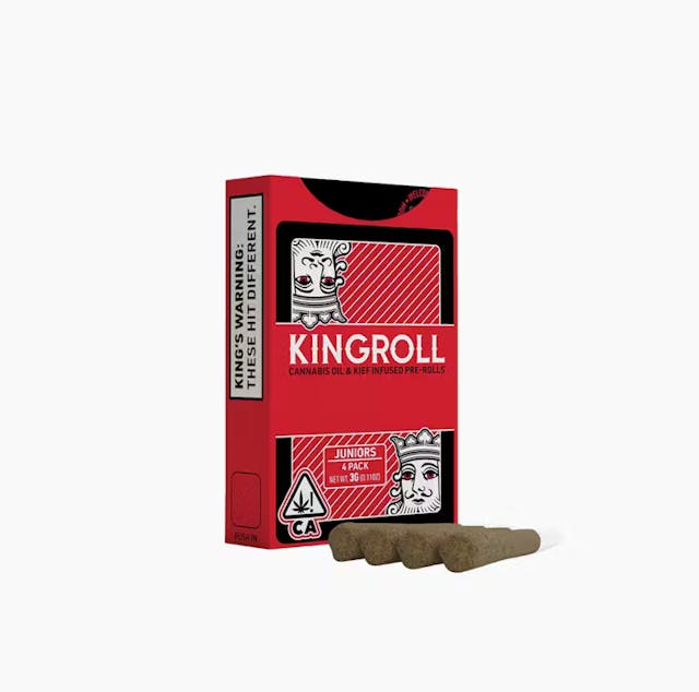 Photograph of product: KingRoll JR. | .75gx4pk - Super Silver Haze x Green Crack - Infused Pre-Rolls - Oui'd - 