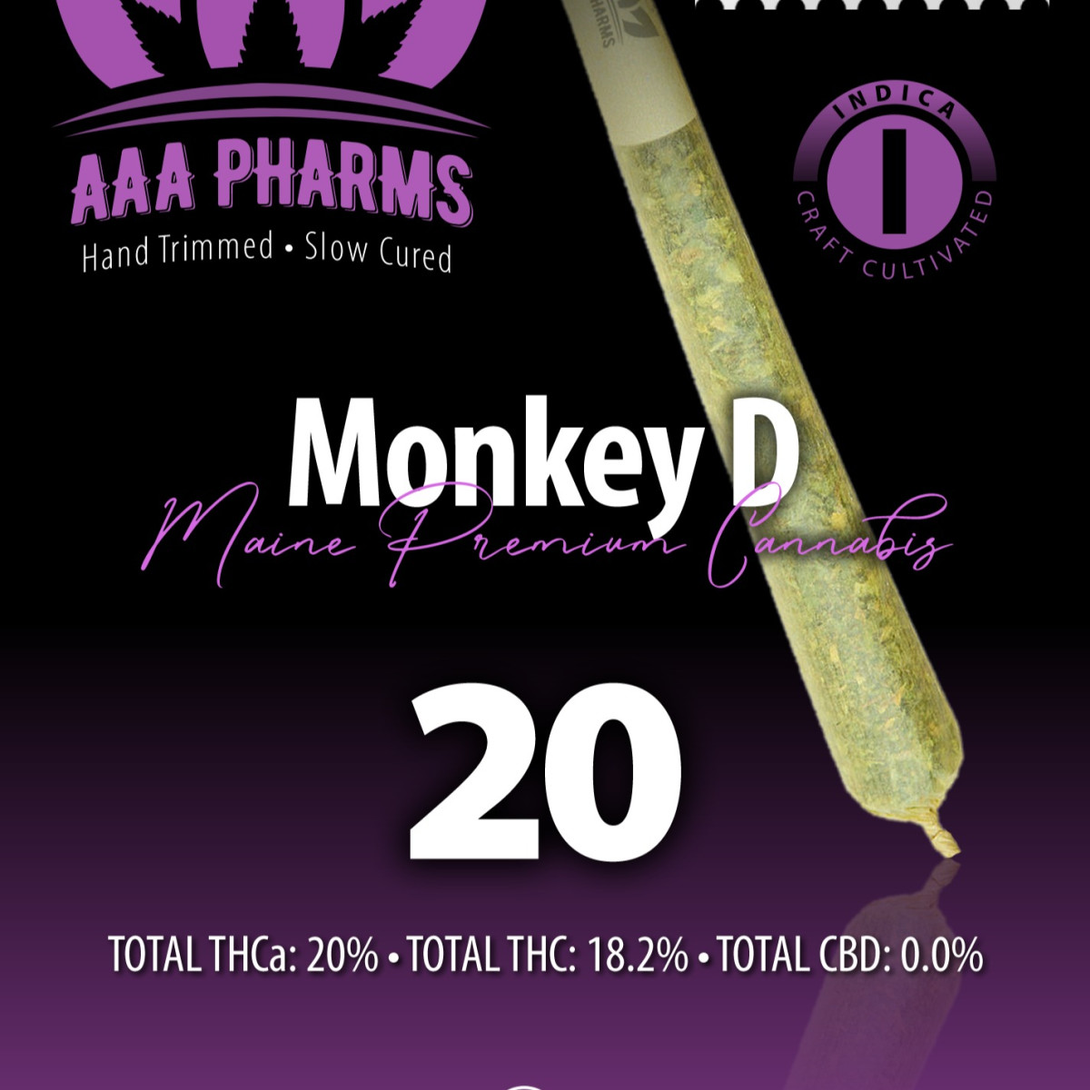 Photograph of product: Monkey D - Pre roll - AU AAA Pharms