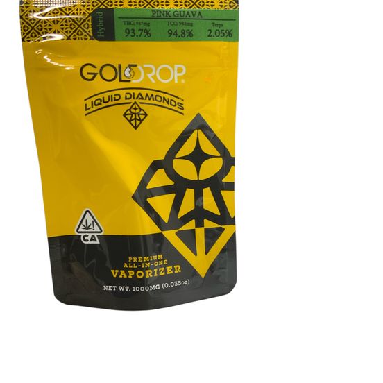 Photograph of product: Gold Drop - Pink Guava Liquid Diamonds 1g All In One - 
