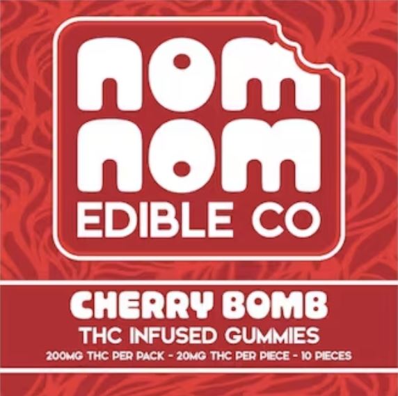 Photograph of Product: Nom Nom Gummies - Cherry Bomb - 200mg