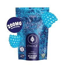 Photograph of product: AU Choice: Blue Raz Dream 200MG Gummie
