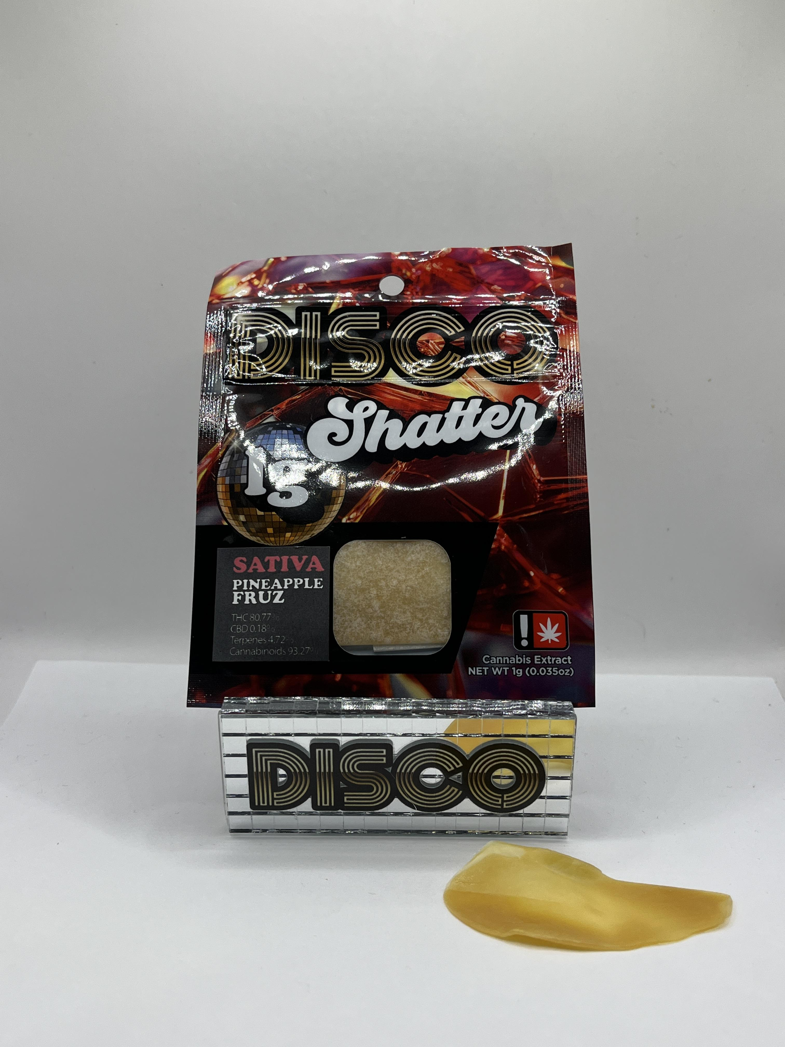 Photograph of product: Shatter - 1g Disco Dabs - Pineapple Fruz - GREEN LEAF SPECIAL