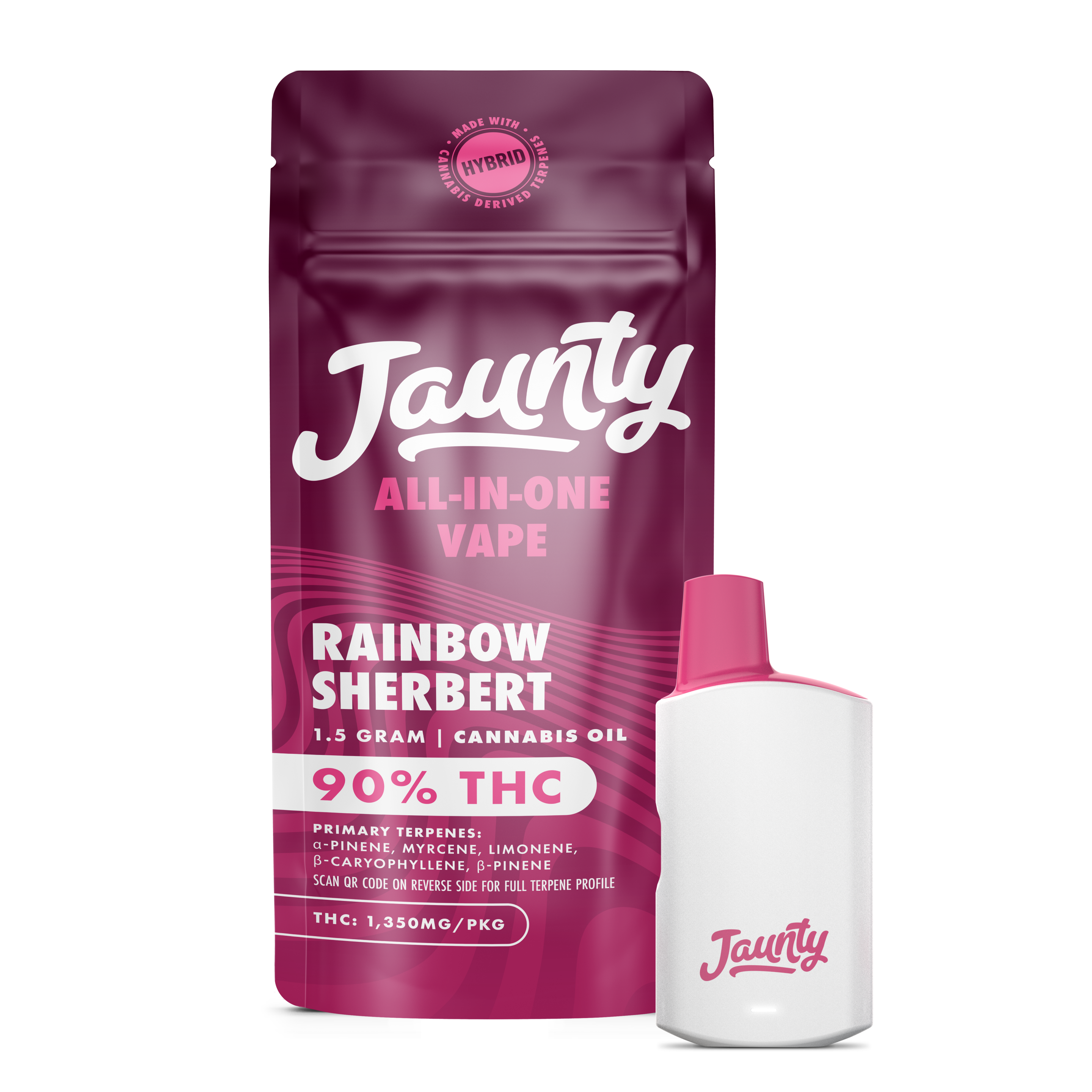 Photograph of product: Jaunty - Rainbow Sherbert - AIO Vape Pen