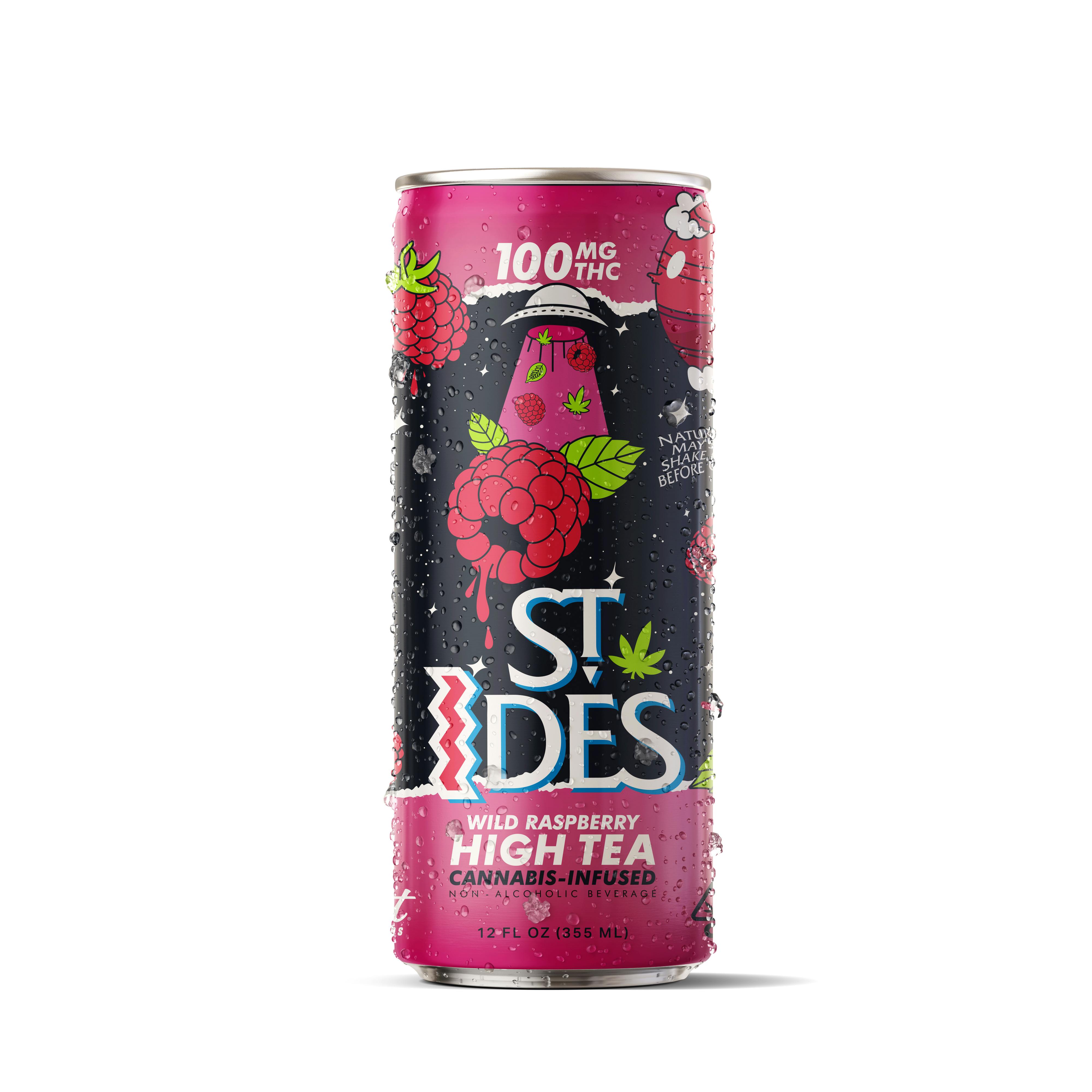 Photograph of product: St. Ides | Wild Raspberry High Tea | 12oz 100mg Infused Drink