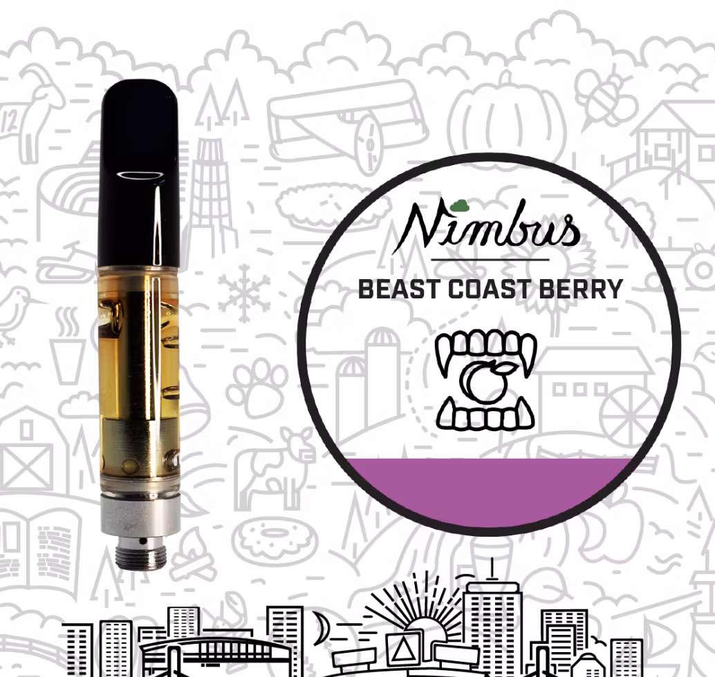 Photograph of product: Beast Coast Berry | 1g Cart | Nimbus