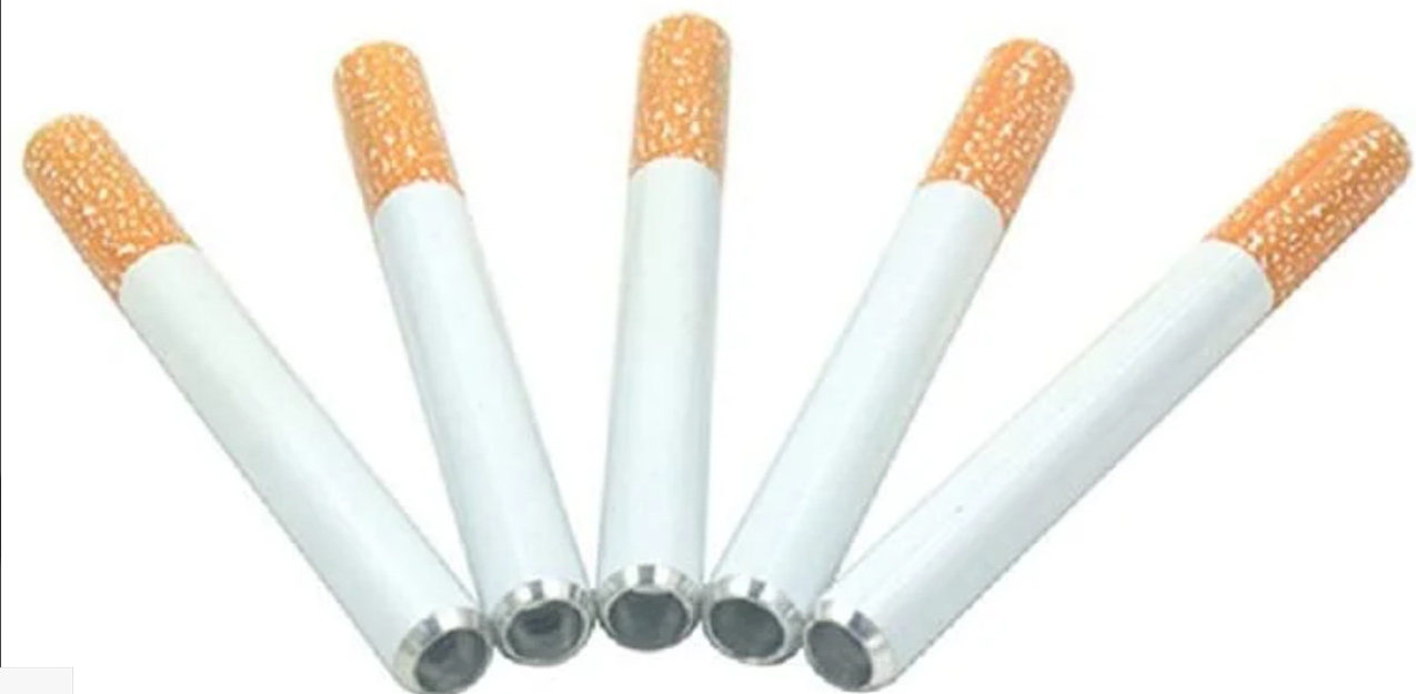 Photograph of product: LuvBuds | Cigarette Style One Hitter | Metal | 3"