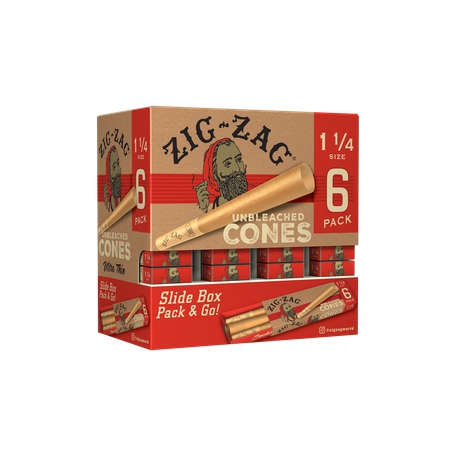 Photograph of product: Zig-Zag - Unbleached Cones | LuvBuds