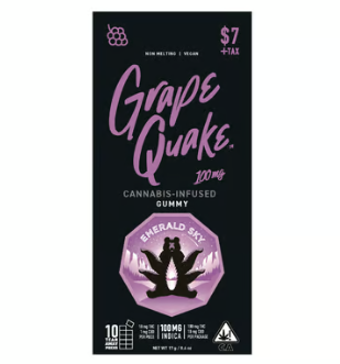 Photograph of product: GRAPE QUAKE 100MG SINGLE GUMMY