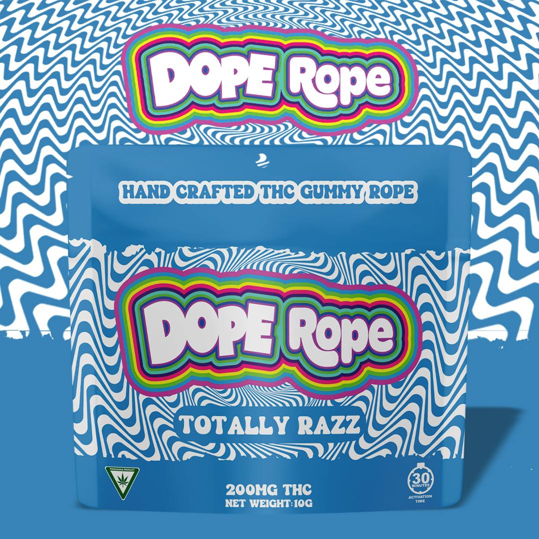 Photograph of product: Dope Rope - Totally Razz - 200 MG Nerd Rope