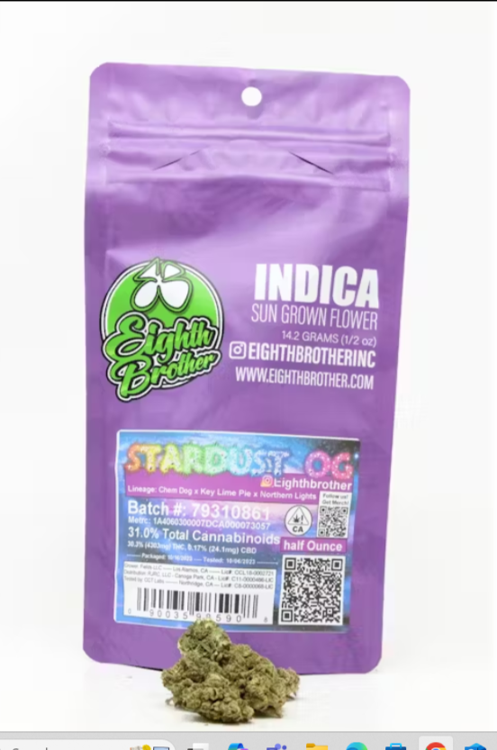 Photograph of product: Eighth Bro's Stardust OG Oz Bag
