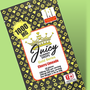 Photograph of Product: Juicy Gummy Drops - Edibles - Cherry Limeade 1:1