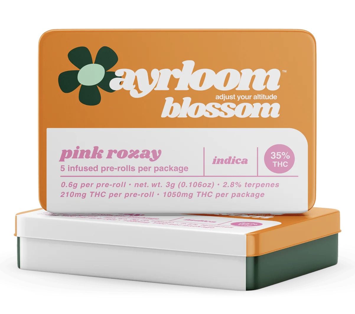 Photograph of product: Ayrloom Pink Rozay 5pk Infused Prerolls
