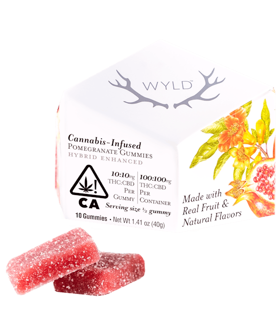 Photograph of product: Pomegranate 1:1 CBD:TH-oui (H) Gummy Pack - Retail
