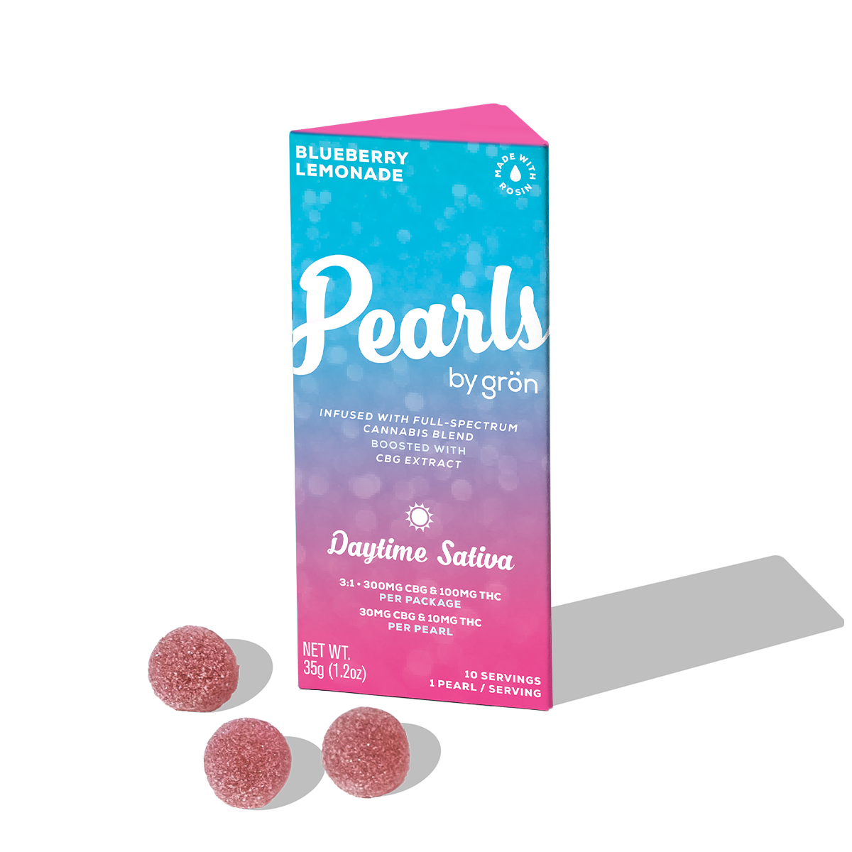Photograph of product: Gron | Blueberry Lemonade Pearls | Gummies Edibles | 3:1-100mg