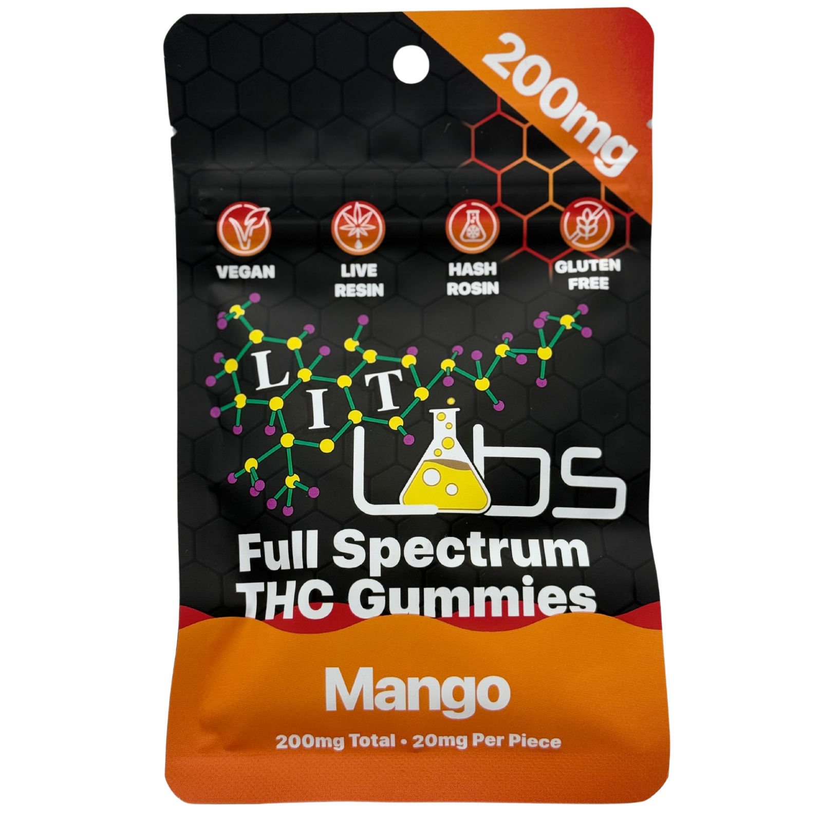 Photograph of Product: Lit Labs | 200mg Full Spectrum | Mango