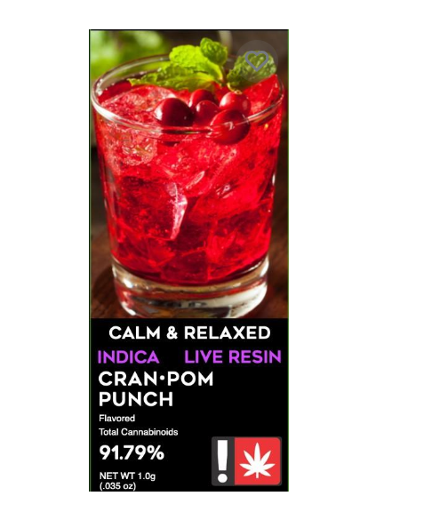 Photograph of product: Cran-Pom Punch Flavored | 1g