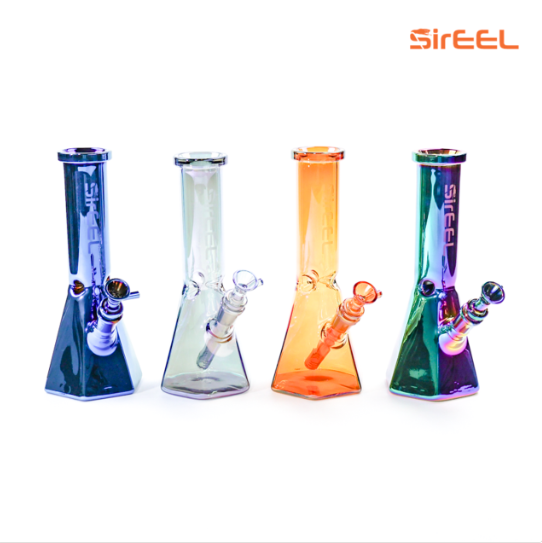 Photograph of product: Iridized Hexagonal Beaker w/ Bowl 10" Bong