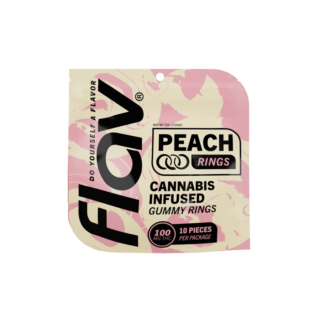 Photograph of product: Peach Rings 100mg [A35]