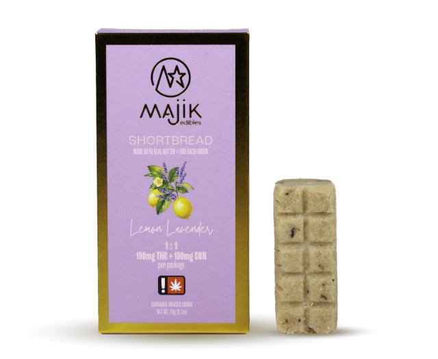 Photograph of product: CBN Lemon Lavender Shortbread 1:1 Rosin Cookie