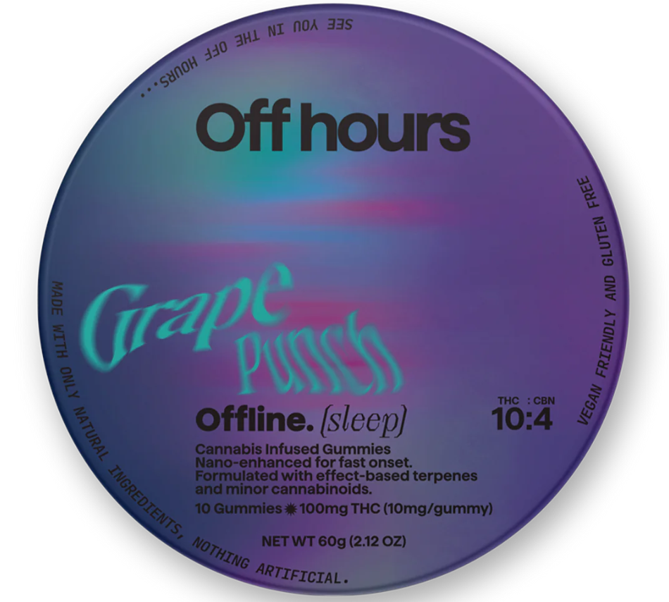 Photograph of product: Offline | Grape Punch (I) Sleep | Off Hours (100mg)