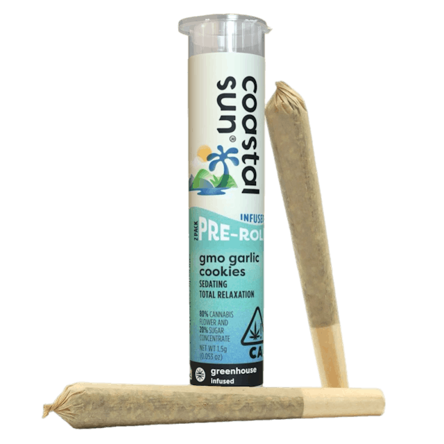 Photograph of product: GMO Garlic Cookies 2pk Infused Pre-Rolls - 